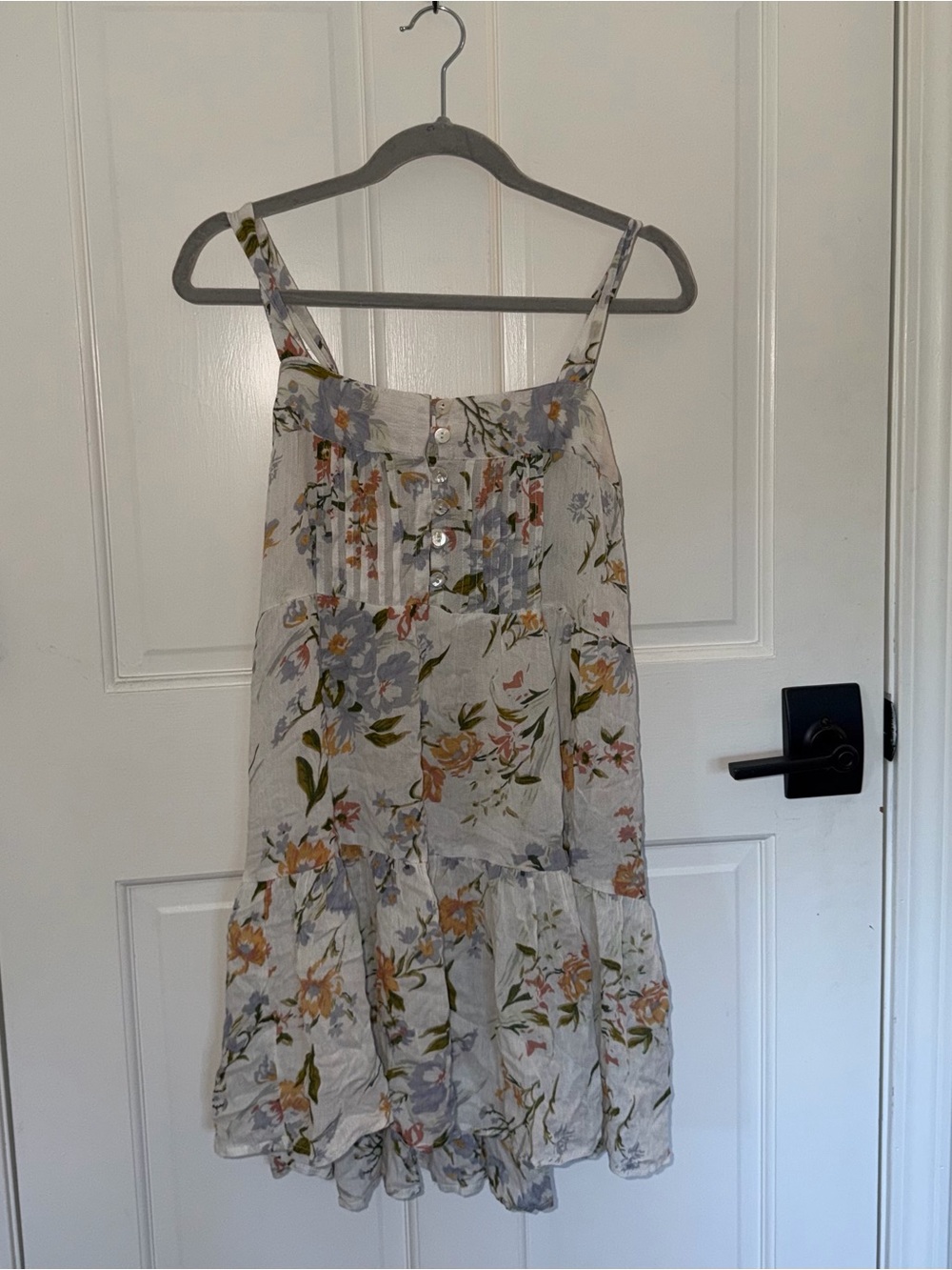 raya sun Cream Floral Swim Coverup Dress